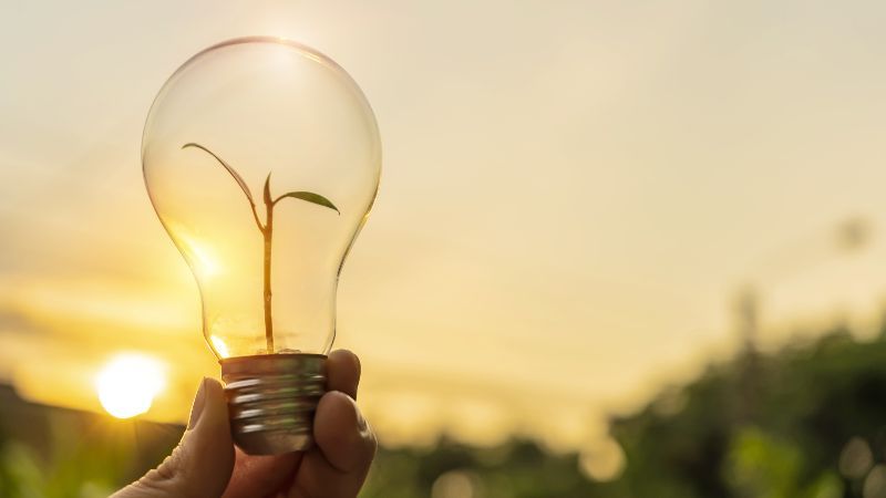 Glühbirne als Symbol für eine Idee