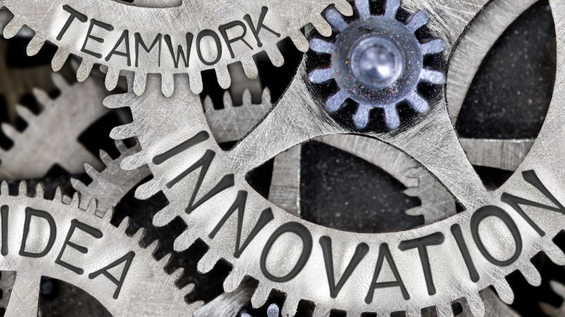 Zahnräder mit Beschriftung