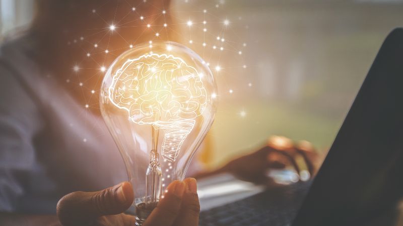 Glühbirne als Symbol für eine Idee